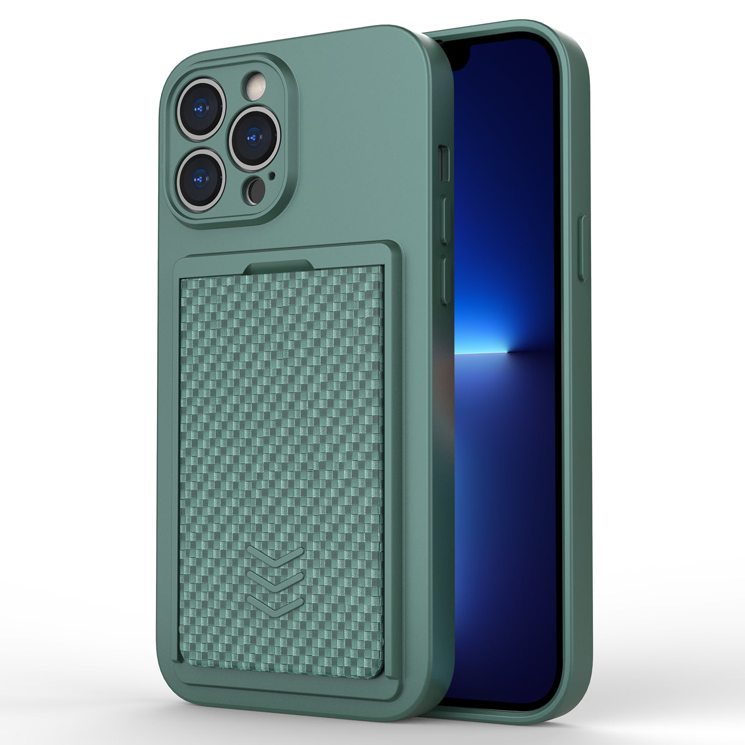 For iPhone 13 Pro Max Shockproof Phone Case TPU Cover with PC Slide Card Holder For iPhone 13 Pro Max Shockproof Phone Case TPU Cover with PC Slide Card Holder